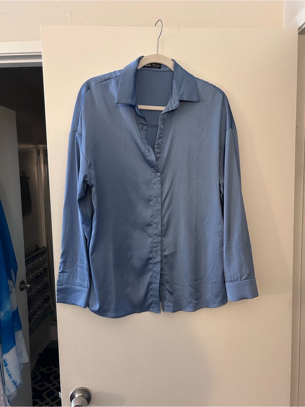 Light Blue Button-Up Blouse